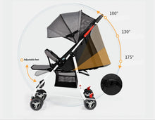 Lade das Bild in den Galerie-Viewer, 2-in-1 faltbarer und leichter Kinderwagen
