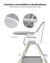 Lade das Bild in den Galerie-Viewer, 2-in-1-Babyhochstuhl mit Fußstütze