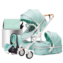 Lade das Bild in den Galerie-Viewer, Premium 3-in-1 Trio Kinderwagen - Kinderwagen, Buggy und Autositz