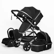 Lade das Bild in den Galerie-Viewer, Premium 3-in-1 Trio Kinderwagen - Kinderwagen, Buggy und Autositz