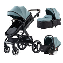 Lade das Bild in den Galerie-Viewer, 3-in-1 Luxe Trio-Kinderwagen der neuesten Generation