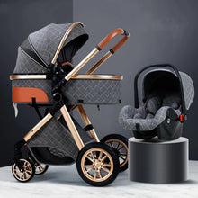 Lade das Bild in den Galerie-Viewer, Baby Trio 3-in-1-Kinderwagen – Kinderwagen, Kinderwagen und Autositz