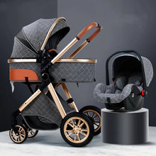 Lade das Bild in den Galerie-Viewer, Baby Trio 3-in-1-Kinderwagen – Kinderwagen, Kinderwagen und Autositz