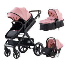 Lade das Bild in den Galerie-Viewer, 3-in-1-Trio-Kinderwagen der neuesten Generation – Kinderwagen, Buggy und Autositz