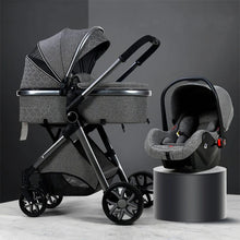 Lade das Bild in den Galerie-Viewer, Baby Trio 3-in-1-Kinderwagen – Kinderwagen, Kinderwagen und Autositz