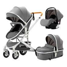 Lade das Bild in den Galerie-Viewer, 3-in-1-Trio-Kinderwagen der neuesten Generation – Kinderwagen, Buggy und Autositz