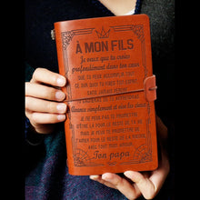 Lade das Bild in den Galerie-Viewer, Geschenk für meinen Sohn - Papa - Niemals verlieren - Personalisiertes Geschenk - Vintage Journal 
