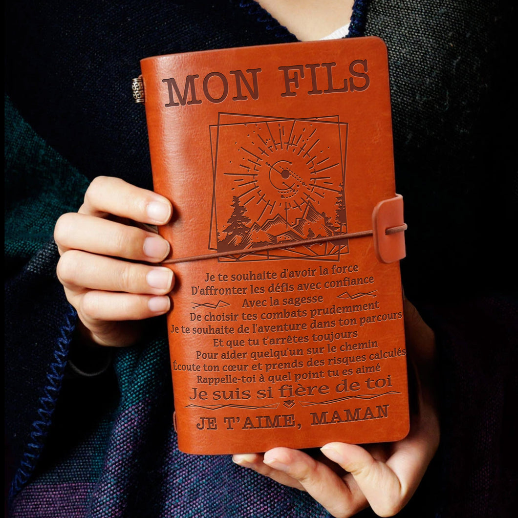 Cadeau À Mon Fils - Maman - Fière de toi - Cadeau Personnalisé - Journal Vintage
