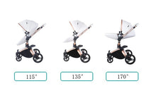 Lade das Bild in den Galerie-Viewer, 3-in-1-Trio-Kinderwagen aus Leder für Babys 

