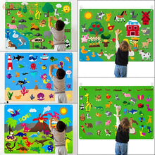 Charger l&#39;image dans la galerie, Tableau en Feutre Montessori - Jouets d&#39;Éveil et d&#39;Apprentissage Interactifs pour Enfants
