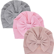Charger l&#39;image dans la galerie, Turban en coton avec gros nœud pour bébé fille
