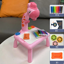 Lade das Bild in den Galerie-Viewer, Tischprojektor für Kinder – Lernspielzeug mit LED-Projektion und Zeichentisch 
