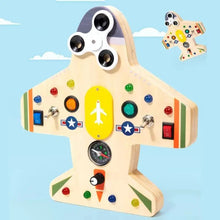 Lade das Bild in den Galerie-Viewer, Montessori Busy Board Circuit mit LED-Lichtfassung
