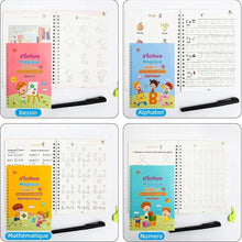 Lade das Bild in den Galerie-Viewer, Magisches Schreibheft für Kinder mit wiederverwendbarem Stift und Schreibaufklebern 
