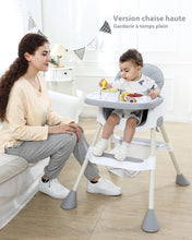 Lade das Bild in den Galerie-Viewer, 2-in-1-Babyhochstuhl mit Fußstütze
