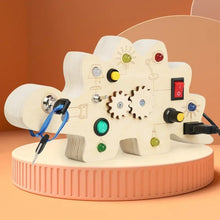 Lade das Bild in den Galerie-Viewer, Montessori Busy Board Circuit mit LED-Lichtfassung
