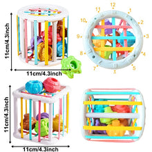 Charger l&#39;image dans la galerie, Jeu de tri de blocs colorées avec Bandes élastiques pour bébé
