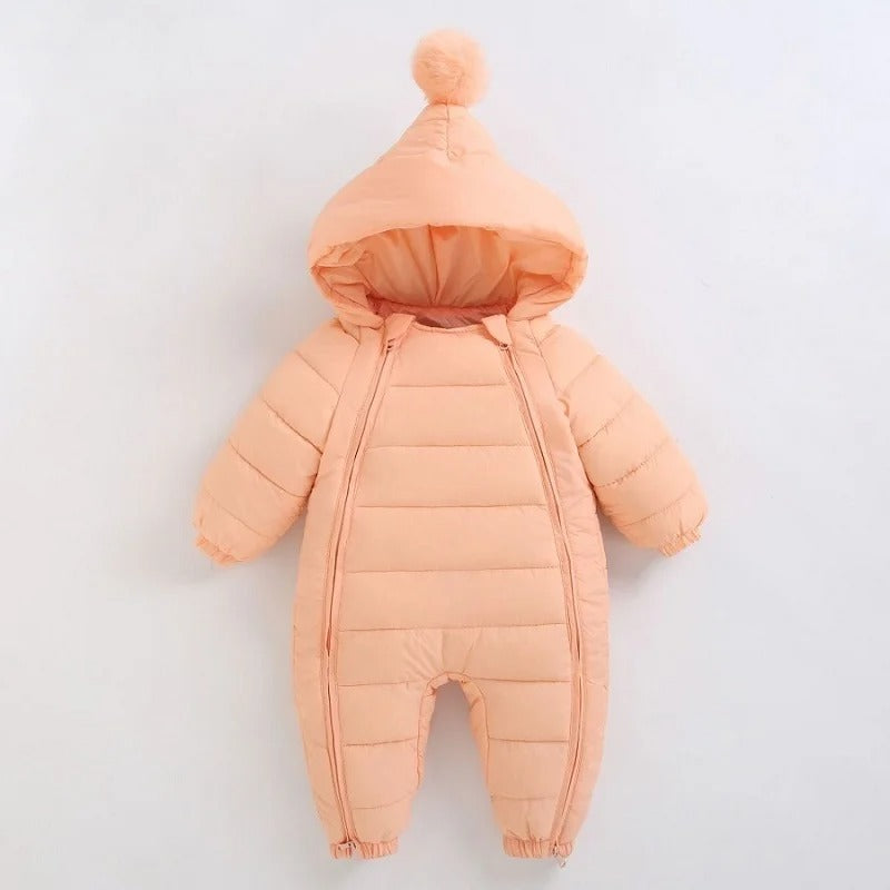 Combinaison d'Hiver pour Bébé - Peluche Épaisse avec Capuche