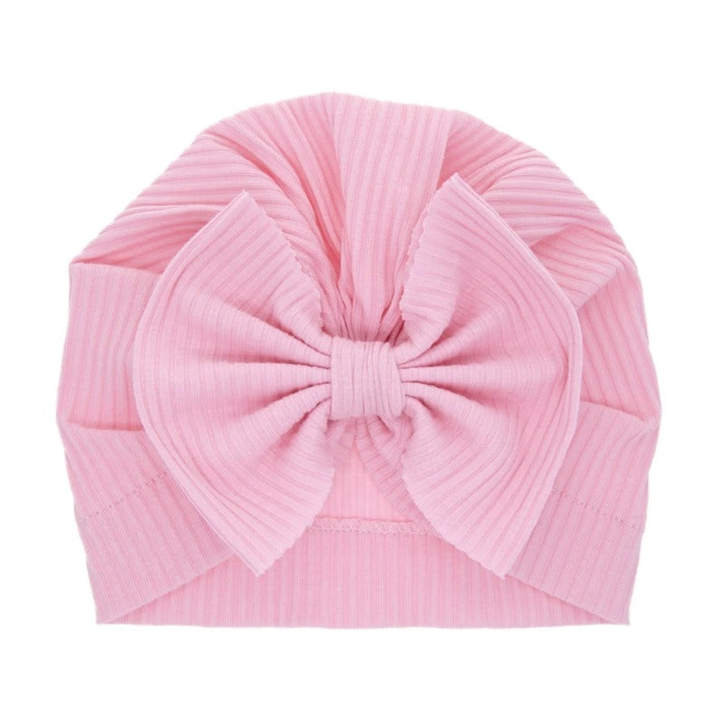 Turban en coton avec gros nœud pour bébé fille