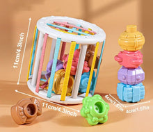 Charger l&#39;image dans la galerie, Jeu de tri de blocs colorées avec Bandes élastiques pour bébé
