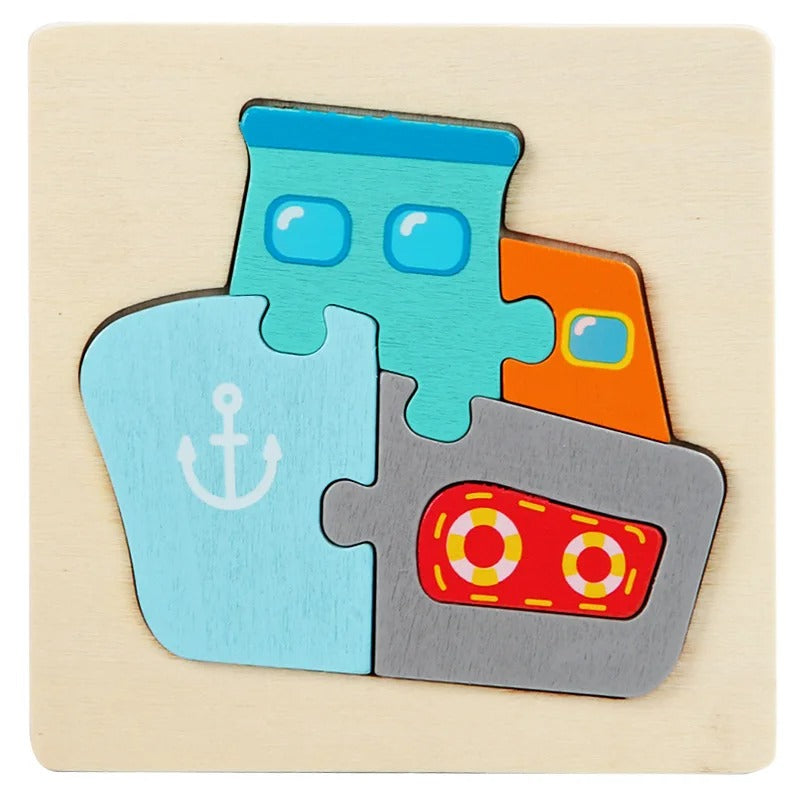 Puzzle 3D en bois pour bébé