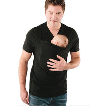 Lade das Bild in den Galerie-Viewer, T-Shirt Porte bébé Kangourou Homme et Femme - COTON - 9mois et moi
