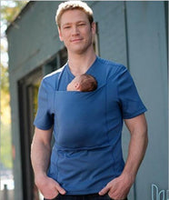 Lade das Bild in den Galerie-Viewer, T-Shirt Porte bébé Kangourou Homme et Femme - COTON - 9mois et moi

