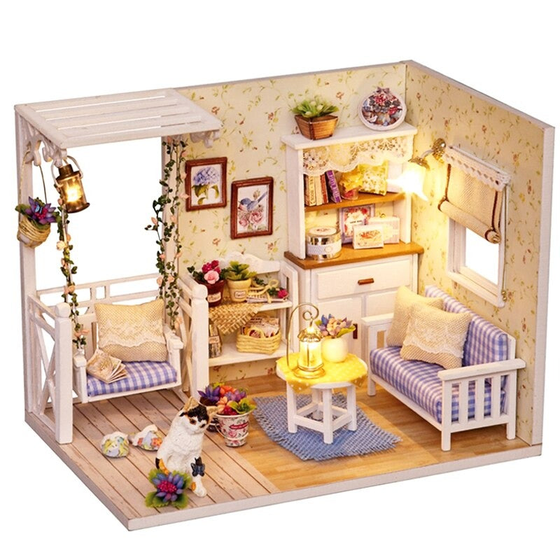 Puppenhaus aus Holz (handgefertigt) 
