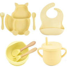 Charger l&#39;image dans la galerie, Ensemble de Vaisselle en Silicone pour Bébé 8 PCS
