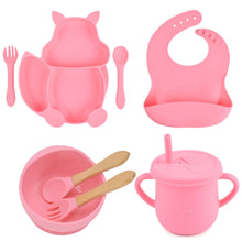 Charger l&#39;image dans la galerie, Ensemble de Vaisselle en Silicone pour Bébé 8 PCS
