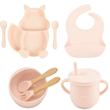 Charger l&#39;image dans la galerie, Ensemble de Vaisselle en Silicone pour Bébé 8 PCS
