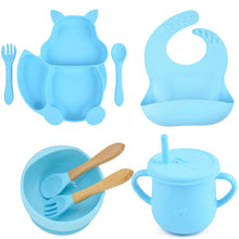 Charger l&#39;image dans la galerie, Ensemble de Vaisselle en Silicone pour Bébé 8 PCS
