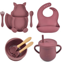 Charger l&#39;image dans la galerie, Ensemble de Vaisselle en Silicone pour Bébé 8 PCS
