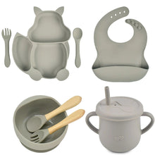 Charger l&#39;image dans la galerie, Ensemble de Vaisselle en Silicone pour Bébé 8 PCS
