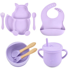 Charger l&#39;image dans la galerie, Ensemble de Vaisselle en Silicone pour Bébé 8 PCS
