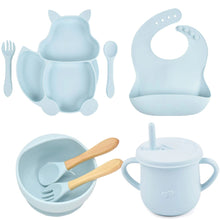 Charger l&#39;image dans la galerie, Ensemble de Vaisselle en Silicone pour Bébé 8 PCS

