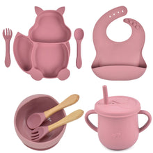 Charger l&#39;image dans la galerie, Ensemble de Vaisselle en Silicone pour Bébé 8 PCS
