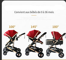 Charger l&#39;image dans la galerie, Poussette Bébé Trio 3 en 1 Premium - Poussette, Landau et Siège Auto
