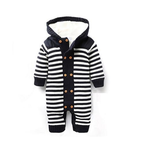 Barboteuse A Rayures Pour Bébé - 9mois et moi